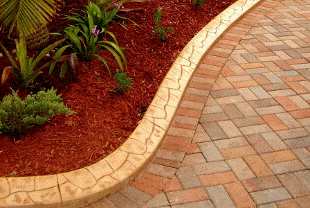 Aplicação de pavimento para jardim.