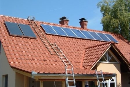 Painéis solares.