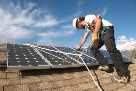 Painéis solares.