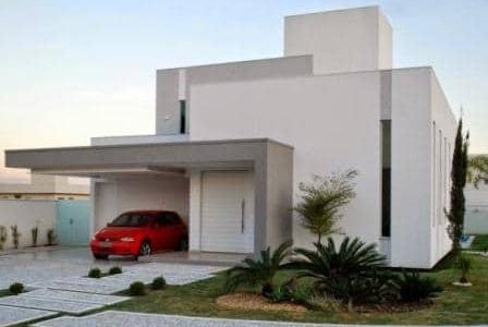 Construção de moradia moderna.