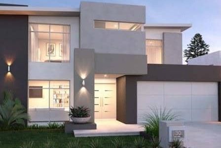 Construção de moradia moderna.