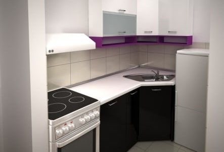 Remodelações de cozinha muito pequena branca Remodelação de cozinha pequena com aproveitamento de canto.