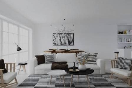 Decoração de sala de estar.
