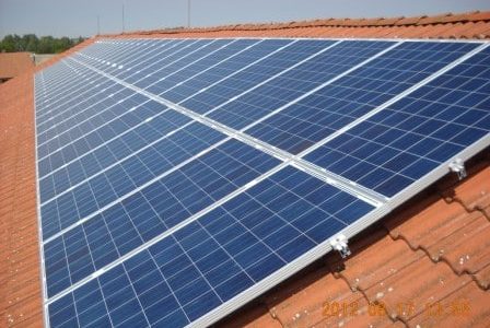 Painéis solares.