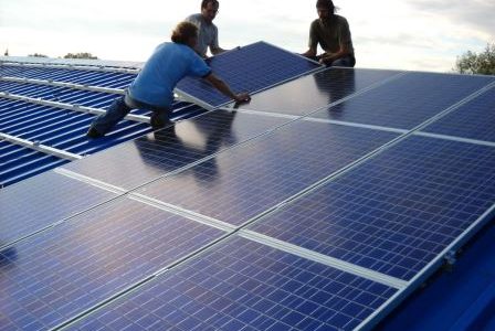 Painéis solares.