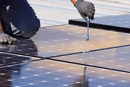 Painéis solares.