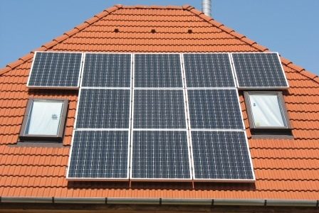 Painéis solares.