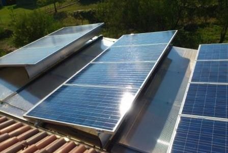 Painéis solares.