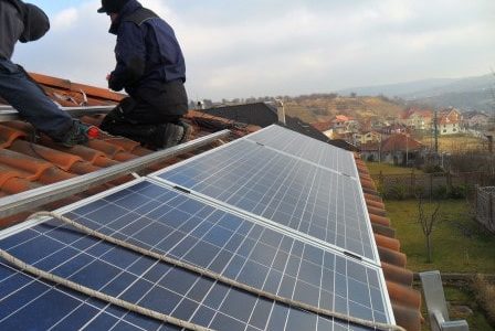 Painéis solares.