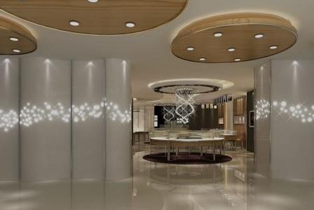Remodelação de loja em centro comercial com pavimento vinílico.
