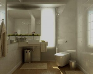 Decoração de casas de banho em tons claros