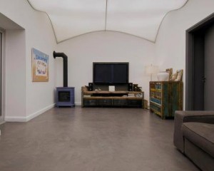 Microcimento e cimento afagado sala