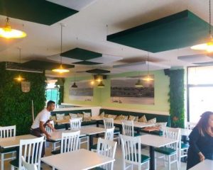 Painéis acústicos para restaurante