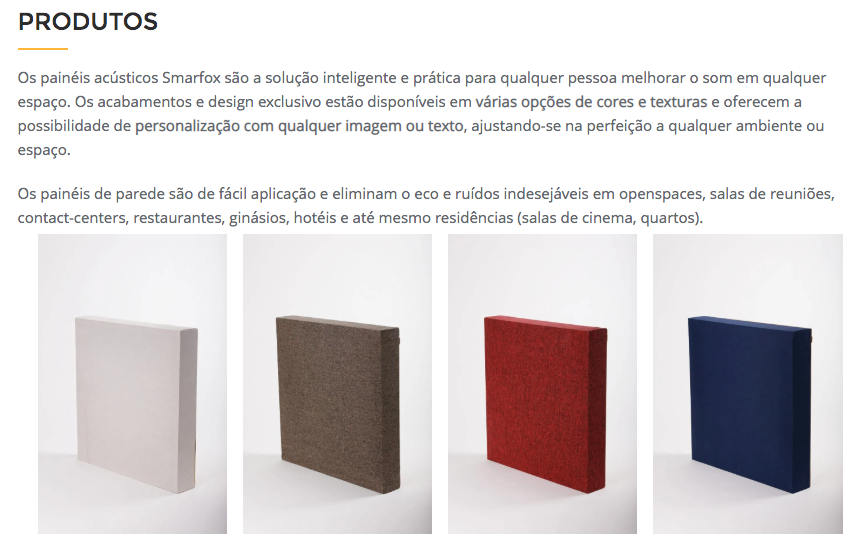 Produtos painéis acústicos